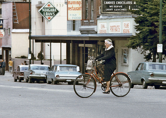 Cyclist in Revelstoke 1968