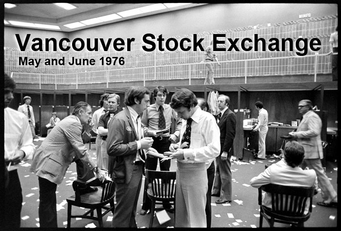 The trading floor of the Vancouver Stock Exchange in May or June of 1976.